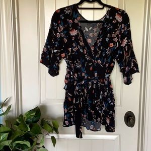 Black Floral Blouse